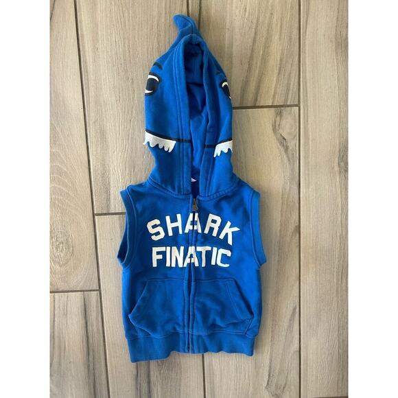 GAP Other - Baby GAP Shark Blue Zip Cotton Hoodie Toddler Size 2 JK